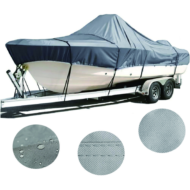 Waterproof 600D Durable Fabric Custom Boat Cover Trailerable Uv Resistant Durable Boat Cover