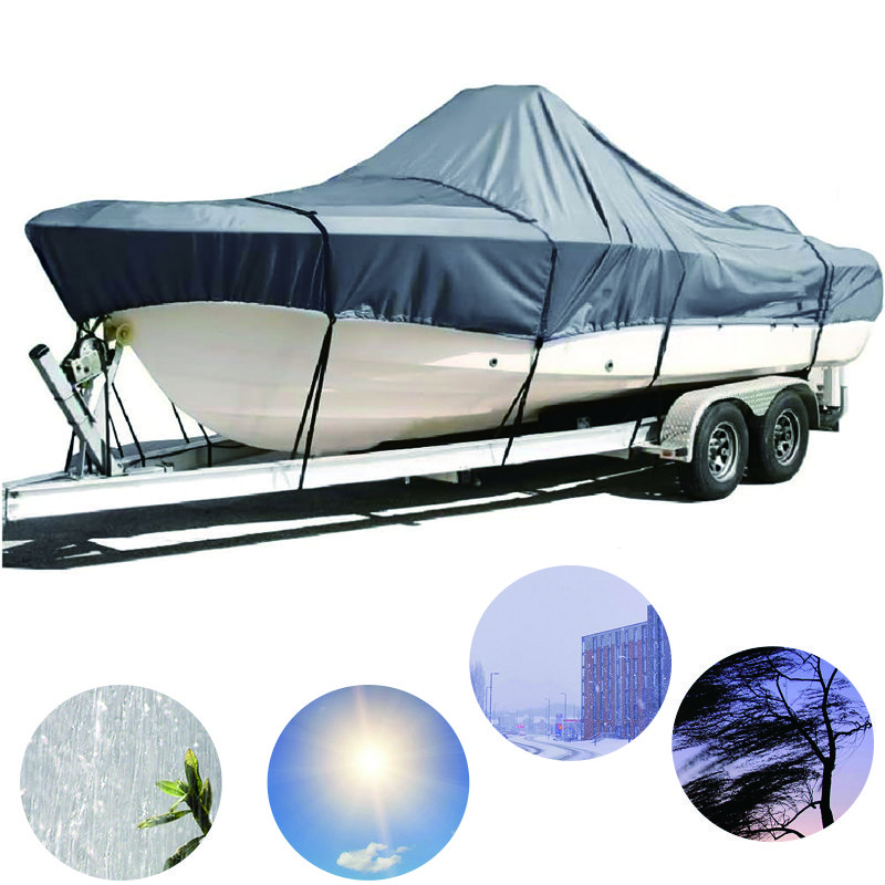 Waterproof 600D Durable Fabric Custom Boat Cover Trailerable Uv Resistant Durable Boat Cover