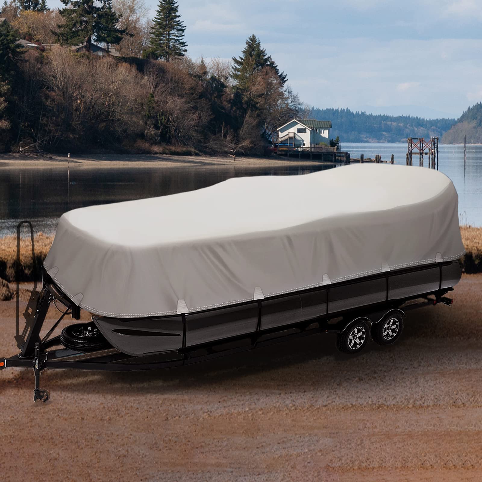 Custom Logo Marine Boat Cover Durable Trailerable Pontoon Boat Cover High Quality Boat Cover