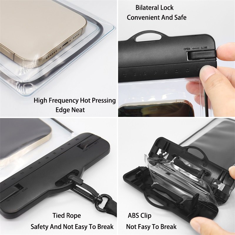 Free Sample Universal Clear PVC Waterproof Swim Phone Dry Bag Waterproof Mobile Phone Pouch for Swimming Boating