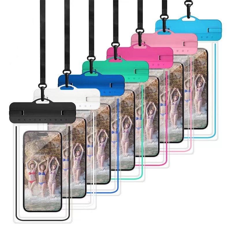 Free Sample Universal Clear PVC Waterproof Swim Phone Dry Bag Waterproof Mobile Phone Pouch for Swimming Boating