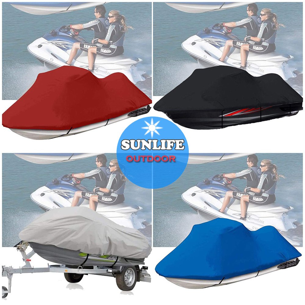 Hot Sell Finder Grip PWC Cover 210D/600D Waterproof Jetski Covers,140" Boat Cover Heavy Duty UV Resistant Red Blue Grey