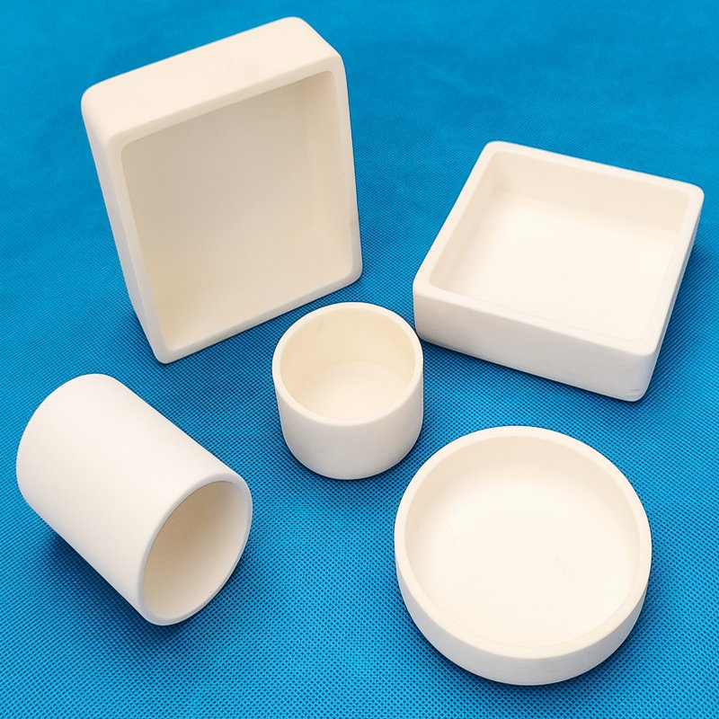 99% Rectangle Corundum Alumina Ceramic Boat Crucible for Sintering Furnace