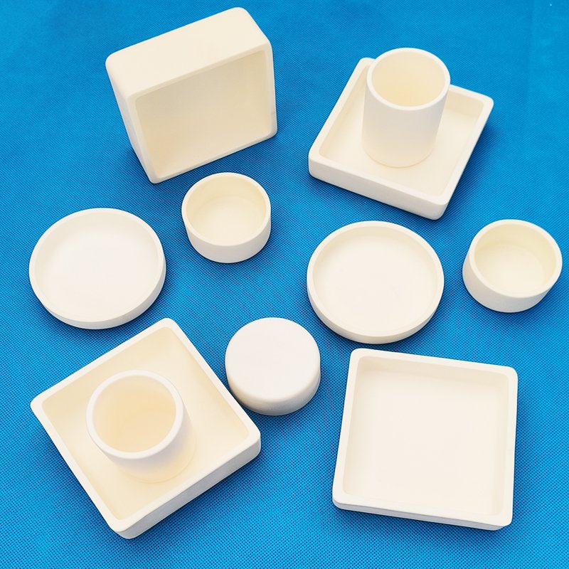 99% Rectangle Corundum Alumina Ceramic Boat Crucible for Sintering Furnace