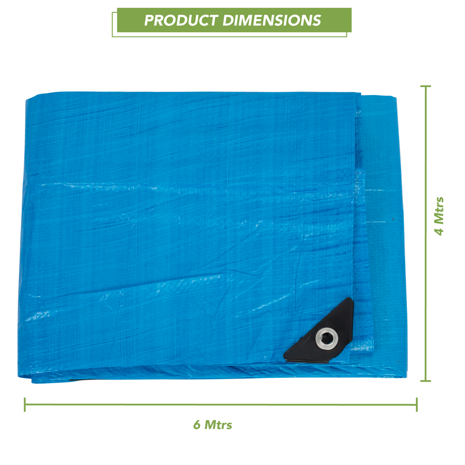 Dandelion 90gsm 4m X 6m Lightweight Garden PE Tarp Waterproof Blue Multipurpose Plastic Tarpaulin for Boat Roof Covering