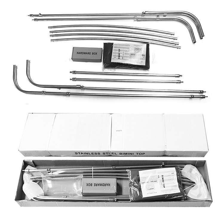 NHCX 4 Bow Boat Top Cover Stainless Steel Frame Boat Canopy Cover
