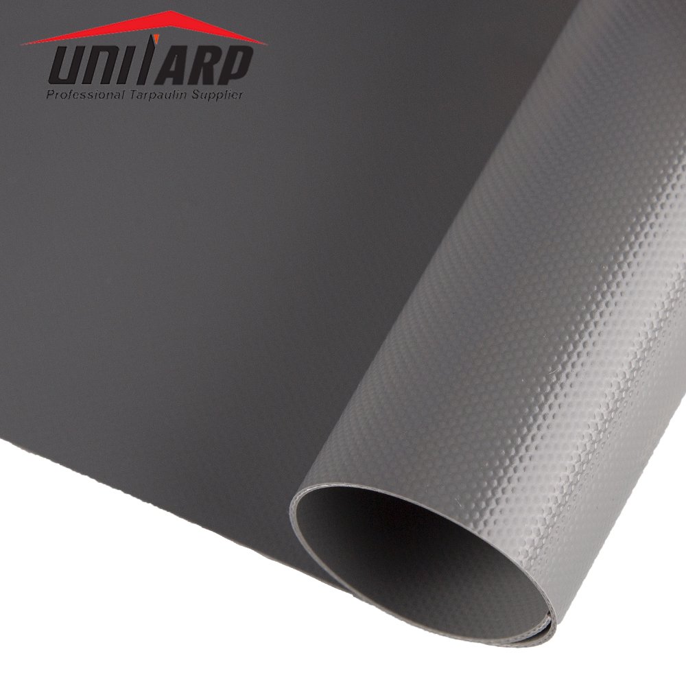 650 Gsm 305 cm 120" 10 ft Width Blue PVC Semi-Coated Tarps Scraped Tarpaulin