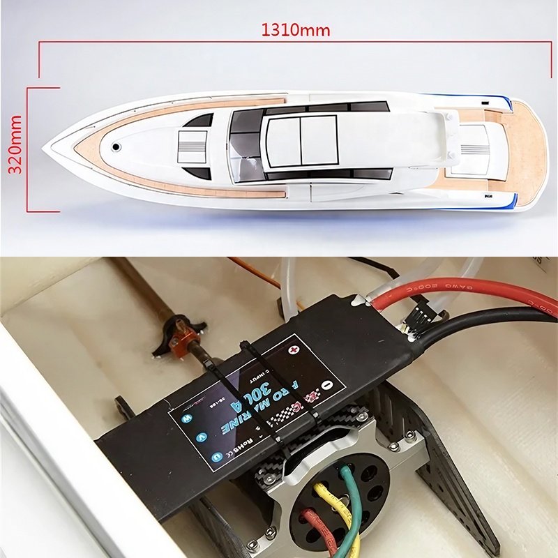 TFL Hobby 1300mm Large Princess 1305 Electric RC Boat W/ O-Boat Fiberglass Hull High Speed Radio Control Gas Yacht Ship Cruiser