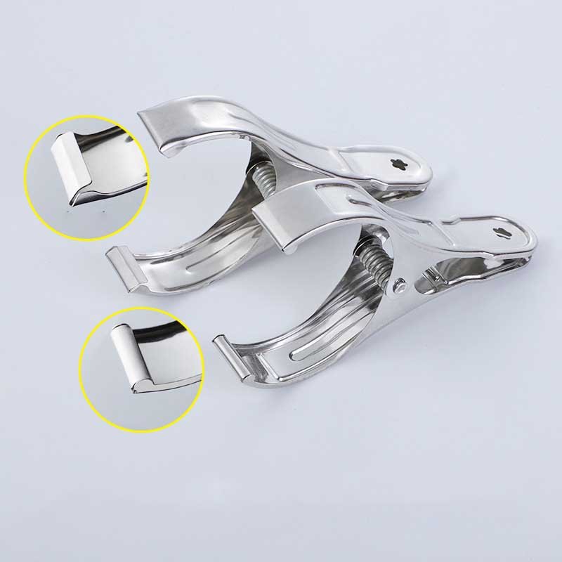 DS4236 Outdoor Light Clips Heavy Duty Clothes Pins Metal Beach Towel Chair Clips Quilt Clamps Stainless Steel Clothespins