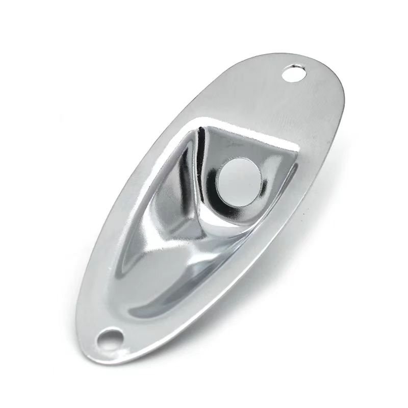 Wholesale Chrome/Black/Gold Boat Style Guitar Jack Plate Output Jack Output Input Cover Plate for Electric Guitar