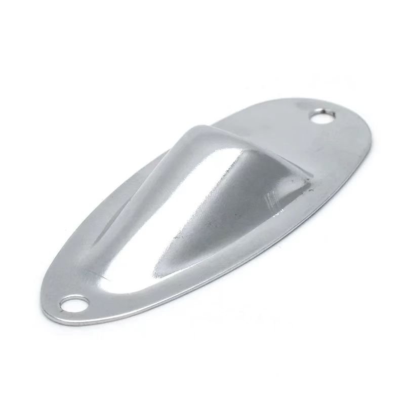 Wholesale Chrome/Black/Gold Boat Style Guitar Jack Plate Output Jack Output Input Cover Plate for Electric Guitar