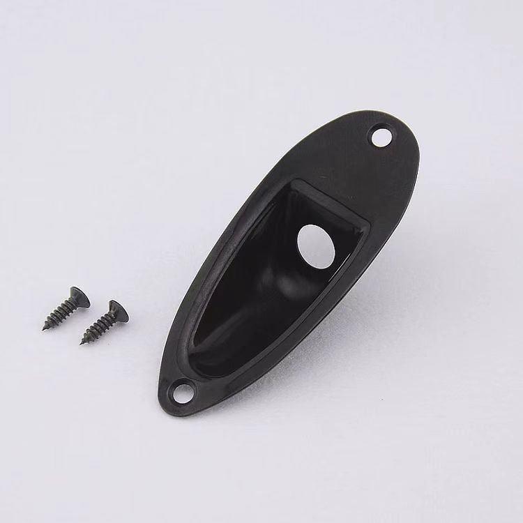 Wholesale Chrome/Black/Gold Boat Style Guitar Jack Plate Output Jack Output Input Cover Plate for Electric Guitar