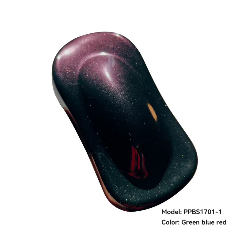Environmental Friendly PPBS1701- 1 Green Blue Red Powder Coating Heat Resistance Electrostatic Powder Coating for Auto Paint
