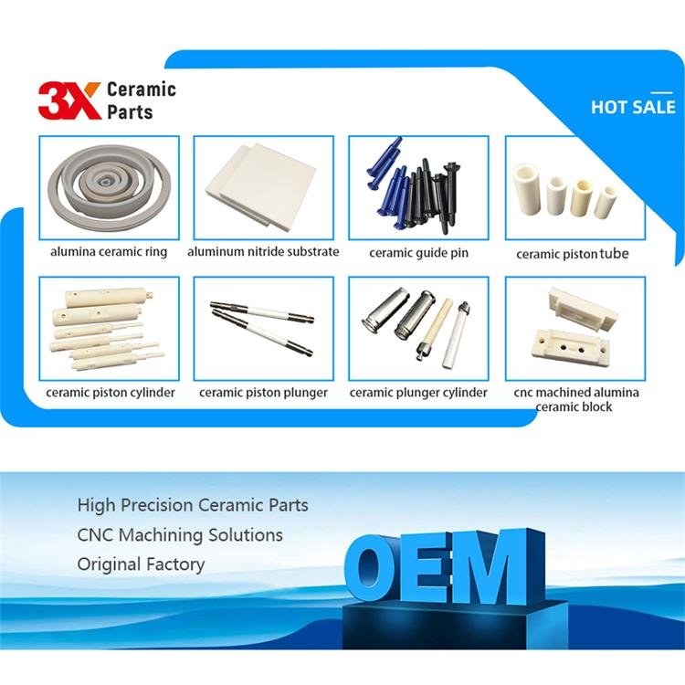 ODM OEM Industrial Ceramic Plates Square Aluminum Nitride Ceramic Plate 2mm Thickness Ball Rod Shape Insulation Custom Cutting