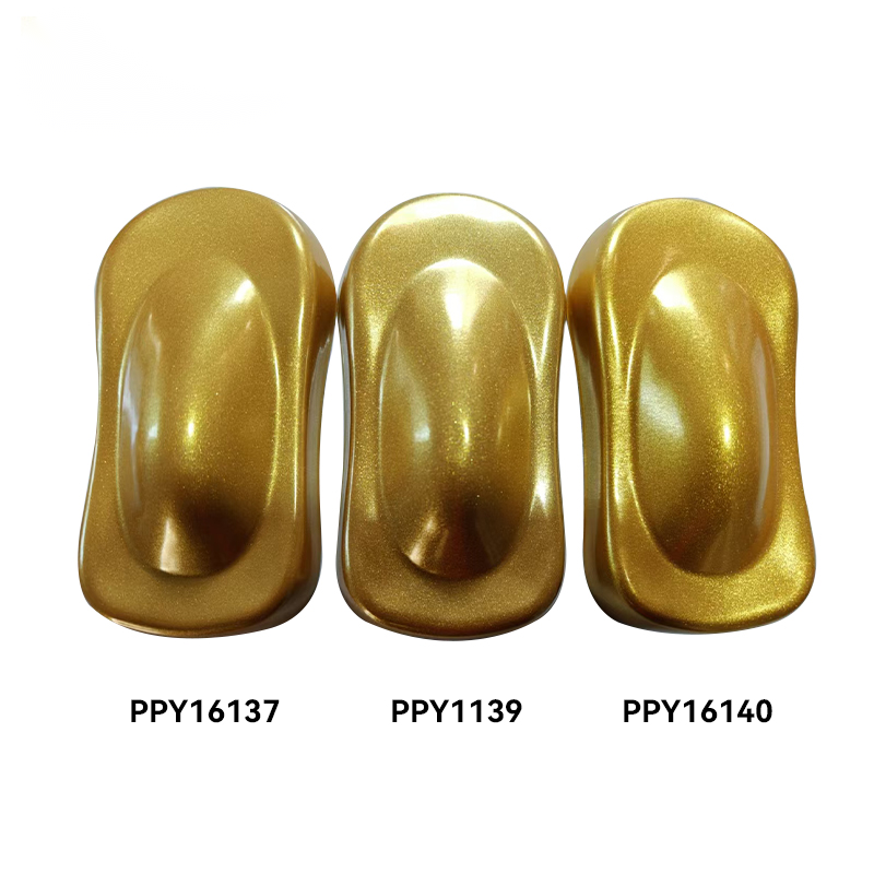 Popular Hotsell PPY16139 Powder Coating Paints Gold Weather Resistance Electrostatic-Spray Powder Coating