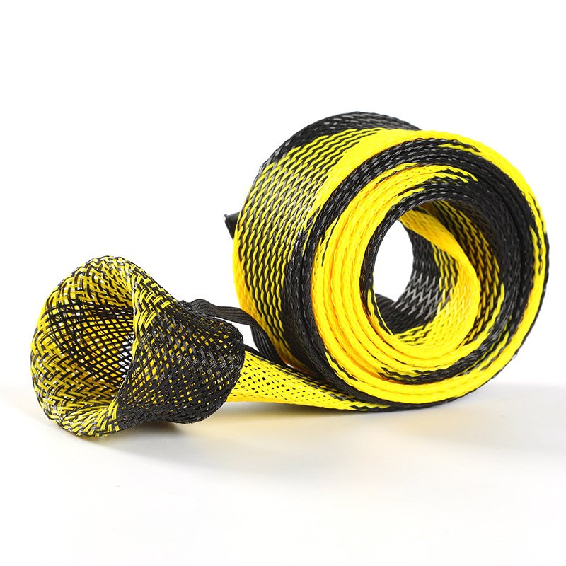 Customizable Colorful Fishing Rod Sleeve in Different Sizes Braided Mesh Spinning Protector Anti Abrasion Fishing Rod Cover