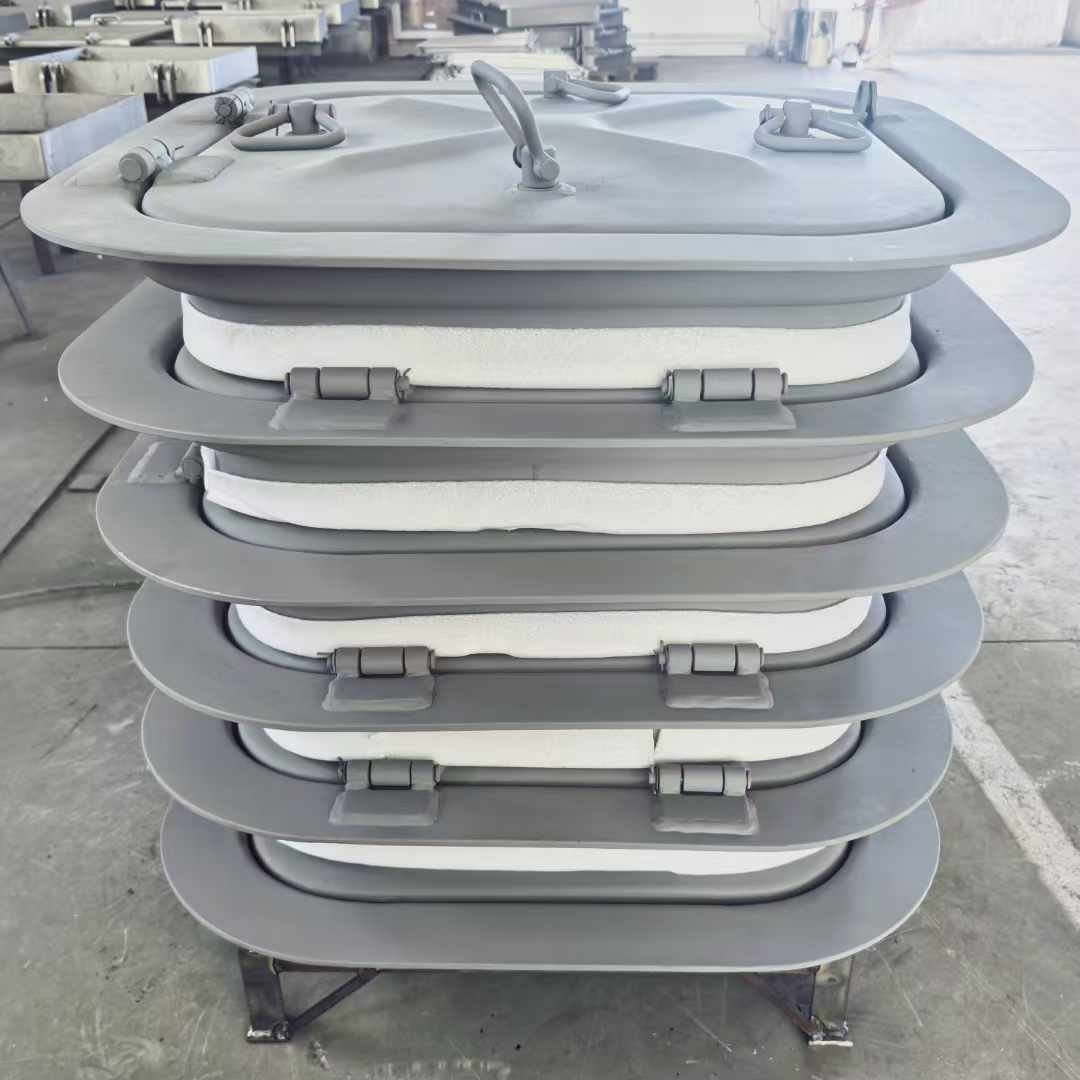 12V Steel Deck Hatch Cover for Marine Applications Embedded Watertight Hollow Sound-Proof Piston