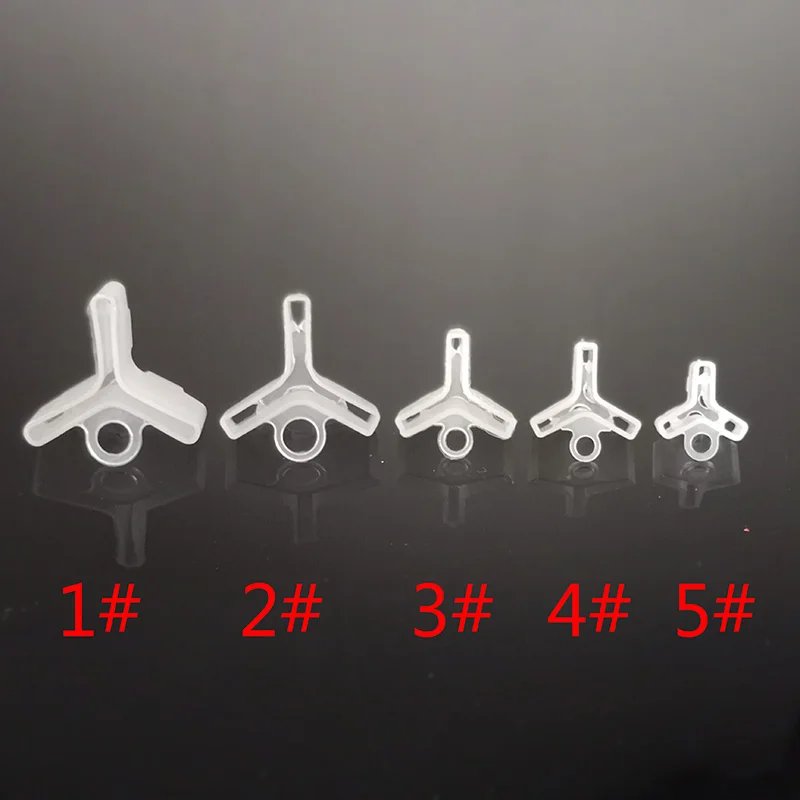 OUTKIT 20PCS/lot Plastic Treble Hook Protectors Covers for Fishing Lures 5 Sizes Holders Case Bonnets Caps Safety Protector