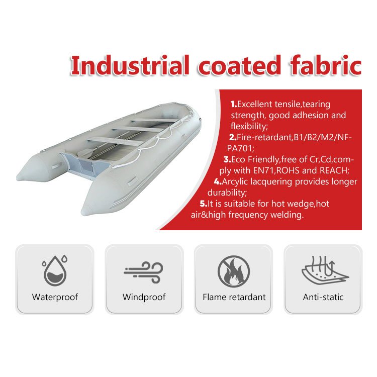 Dervinyl 600GSM Boat Fabric Waterproofing Boat Cover Fabric Marine Vinyl for Inflatable Racing Boats