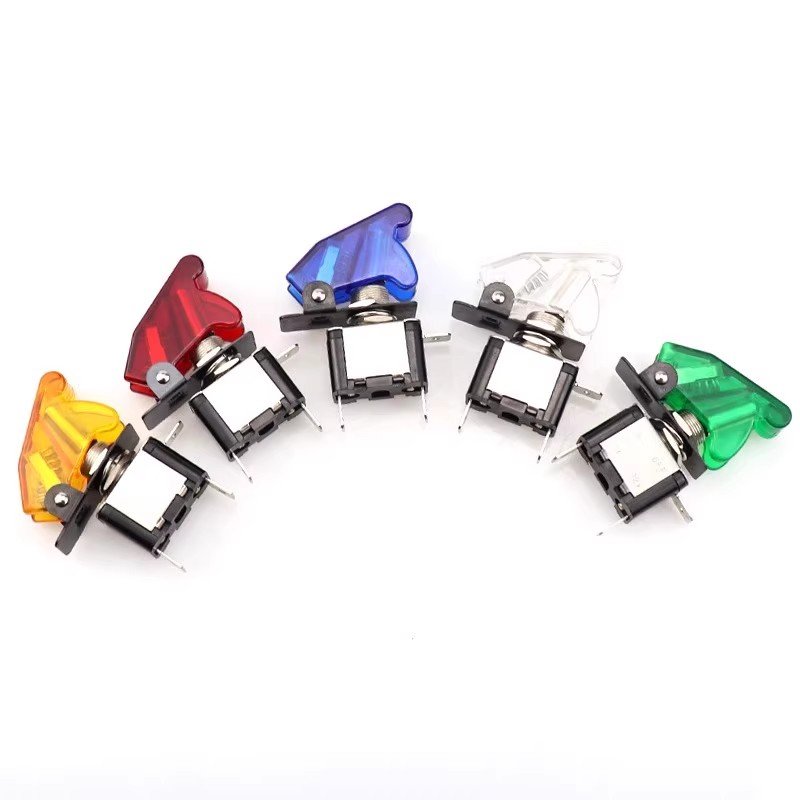 Automotive Cars Trucks Boats 12V LED Toggle Switch Heavy Duty 20A Switch SPST on Off Rocker Switch with Cover