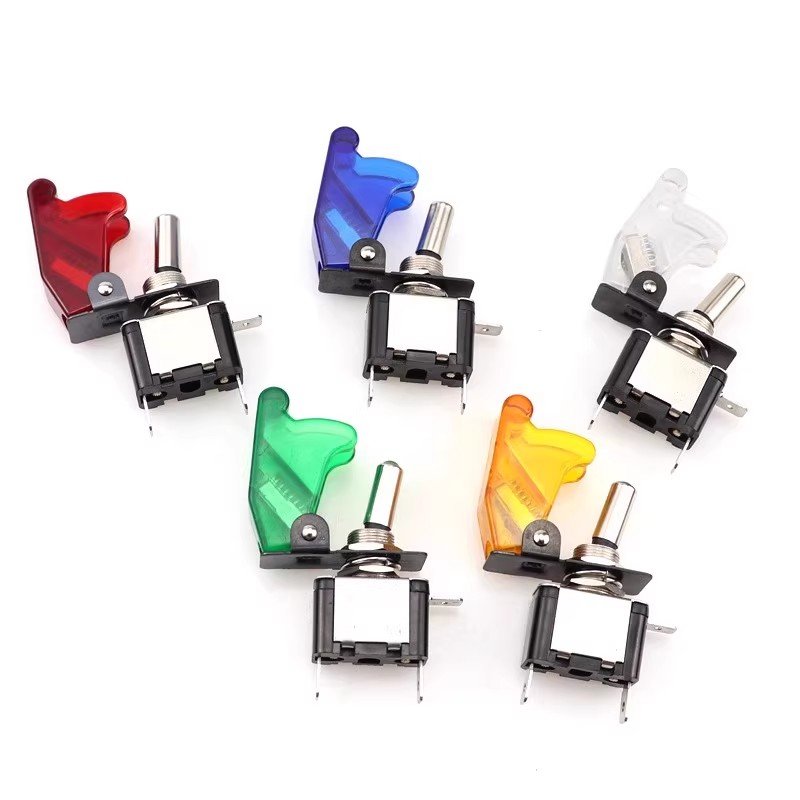 Automotive Cars Trucks Boats 12V LED Toggle Switch Heavy Duty 20A Switch SPST on Off Rocker Switch with Cover