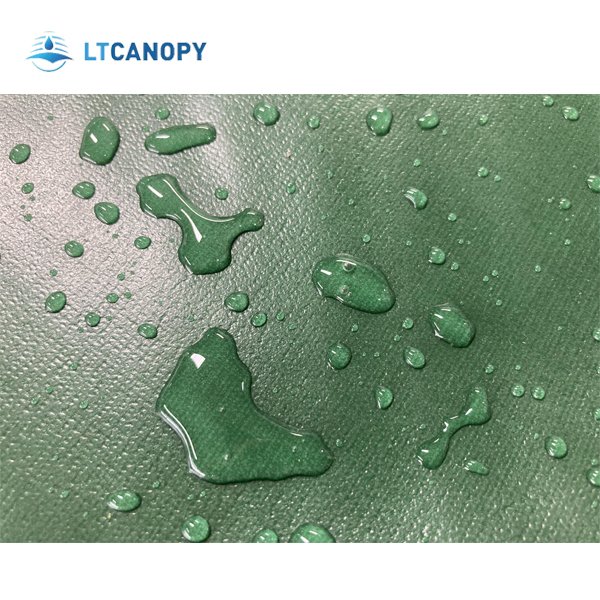 Litong Customized Wholesale 0.55mm Green Pvc Coated Tarpaulin for Cover Tent Awning Polyester Fabric Camping Tent Tarps