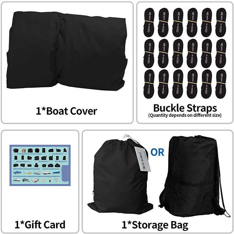 Premium Breathable Waterproof Oxford Boat Cover Yacht Cover Black