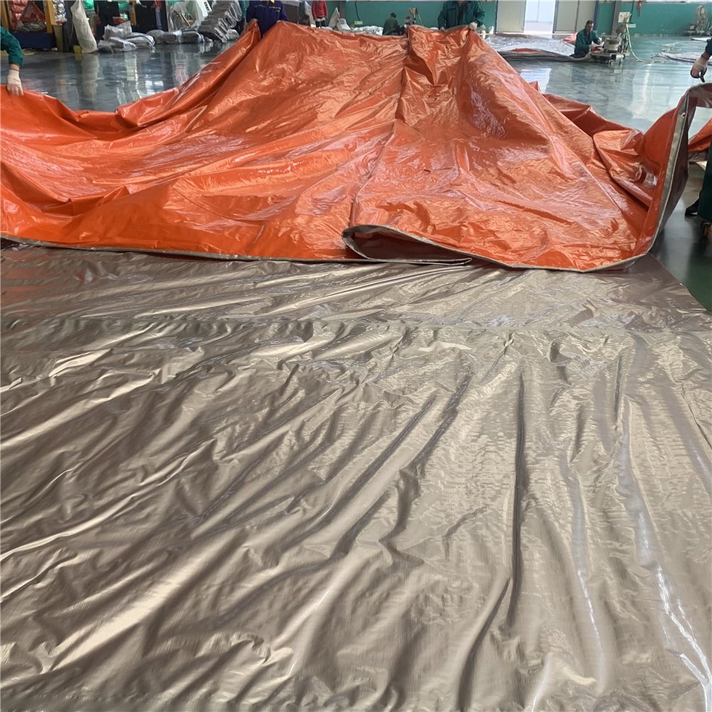 Super Heavy Duty Waterproof Tarpaulin PE Vinyl Coated Fabric Smoke Tarp for Flatbed Truck