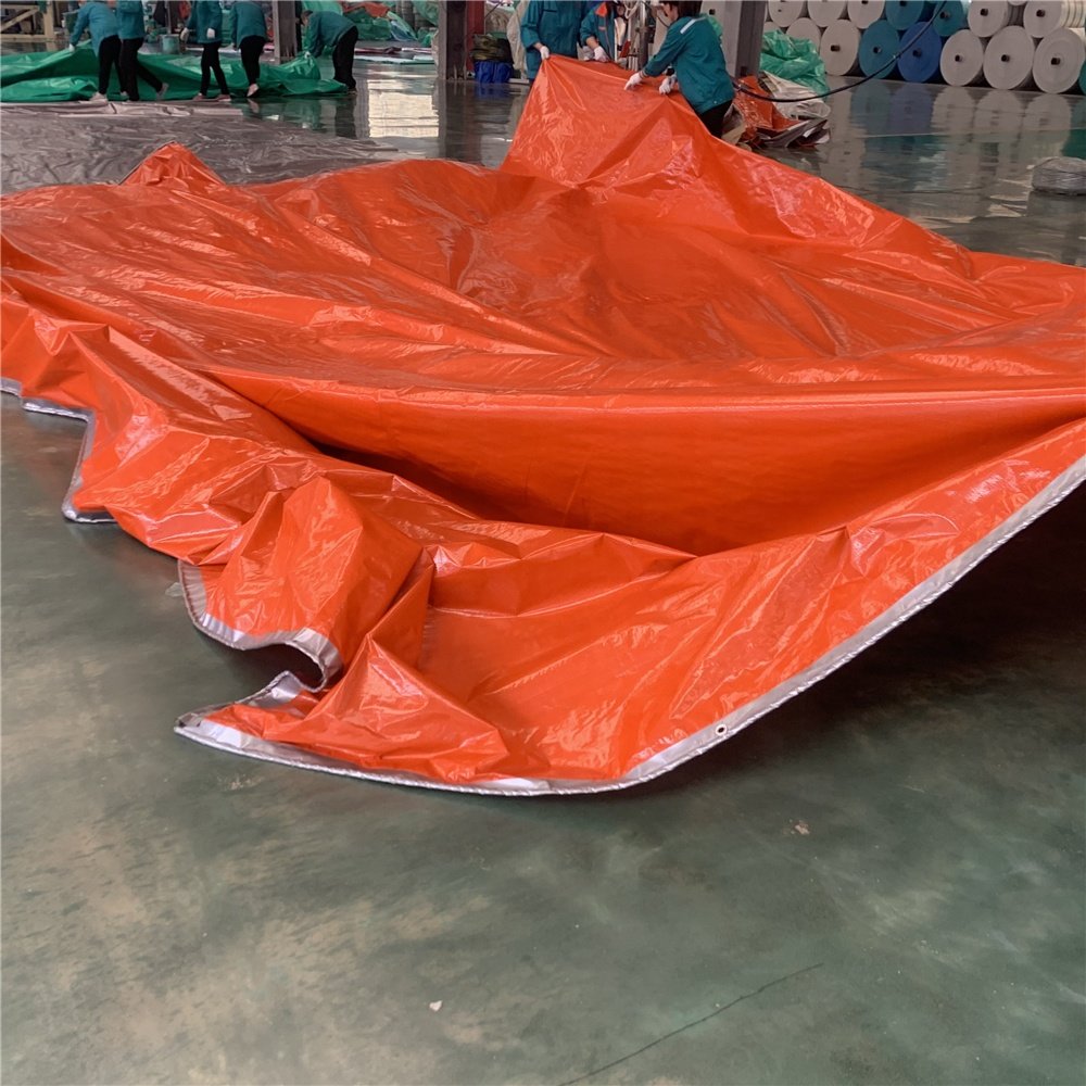 Super Heavy Duty Waterproof Tarpaulin PE Vinyl Coated Fabric Smoke Tarp for Flatbed Truck