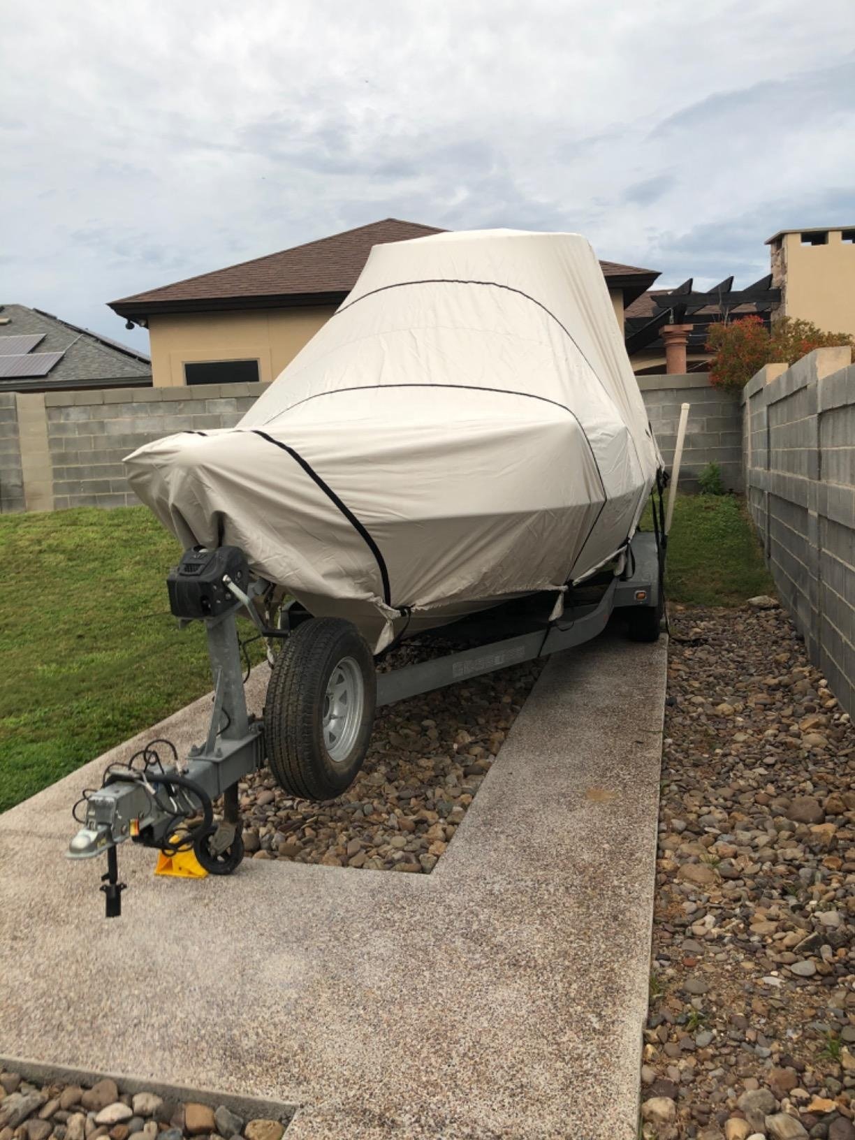 Threewen 600D Trailerable 22ft T-Top Boat Cover Personal Watercraft Weather Ripstop Heavy Duty Boat Cover