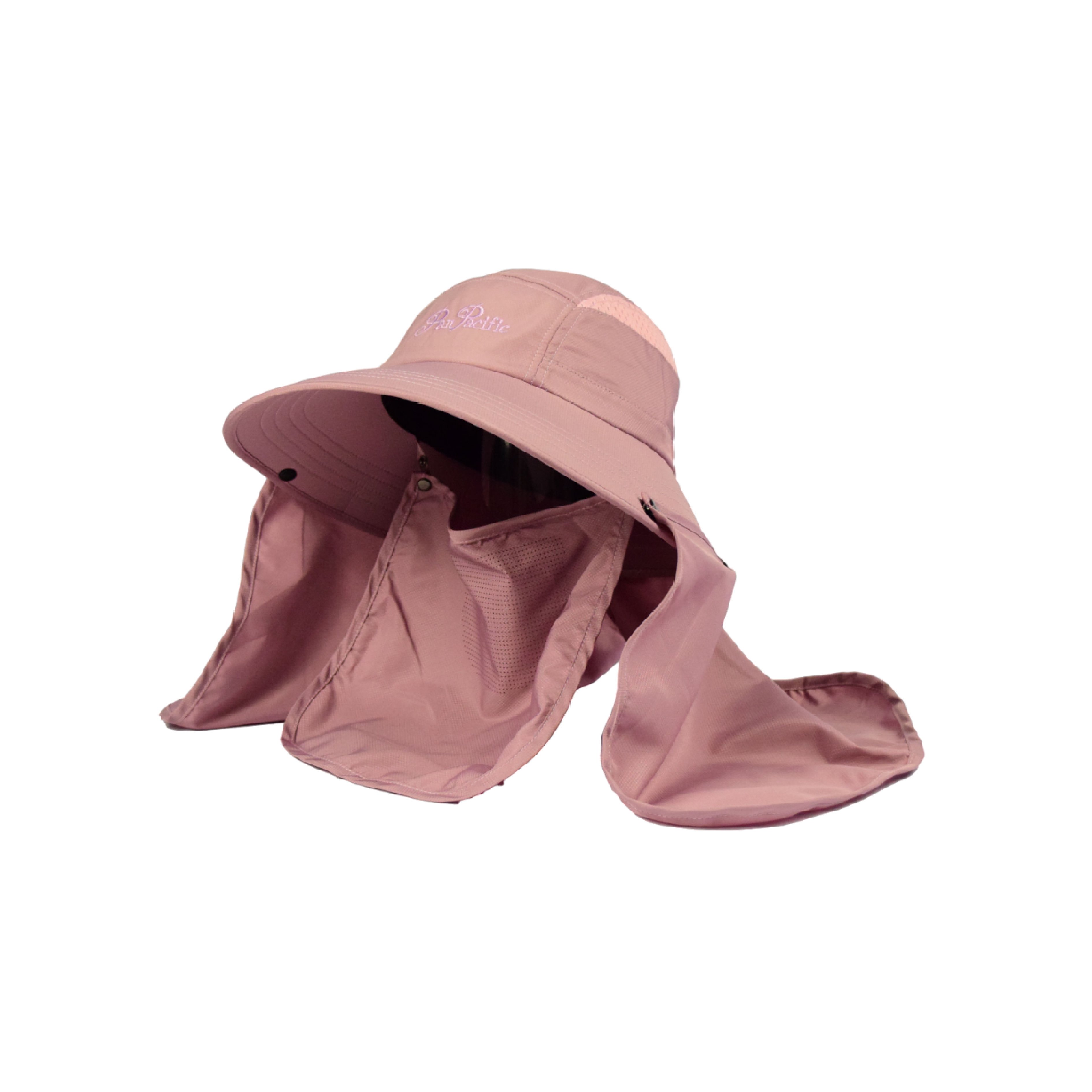 Customized Wide Brim Outdoor Hiking Camping Sun Protection Anti UV Casual Beach Cap With Detachable Face Cover & Neck Flap