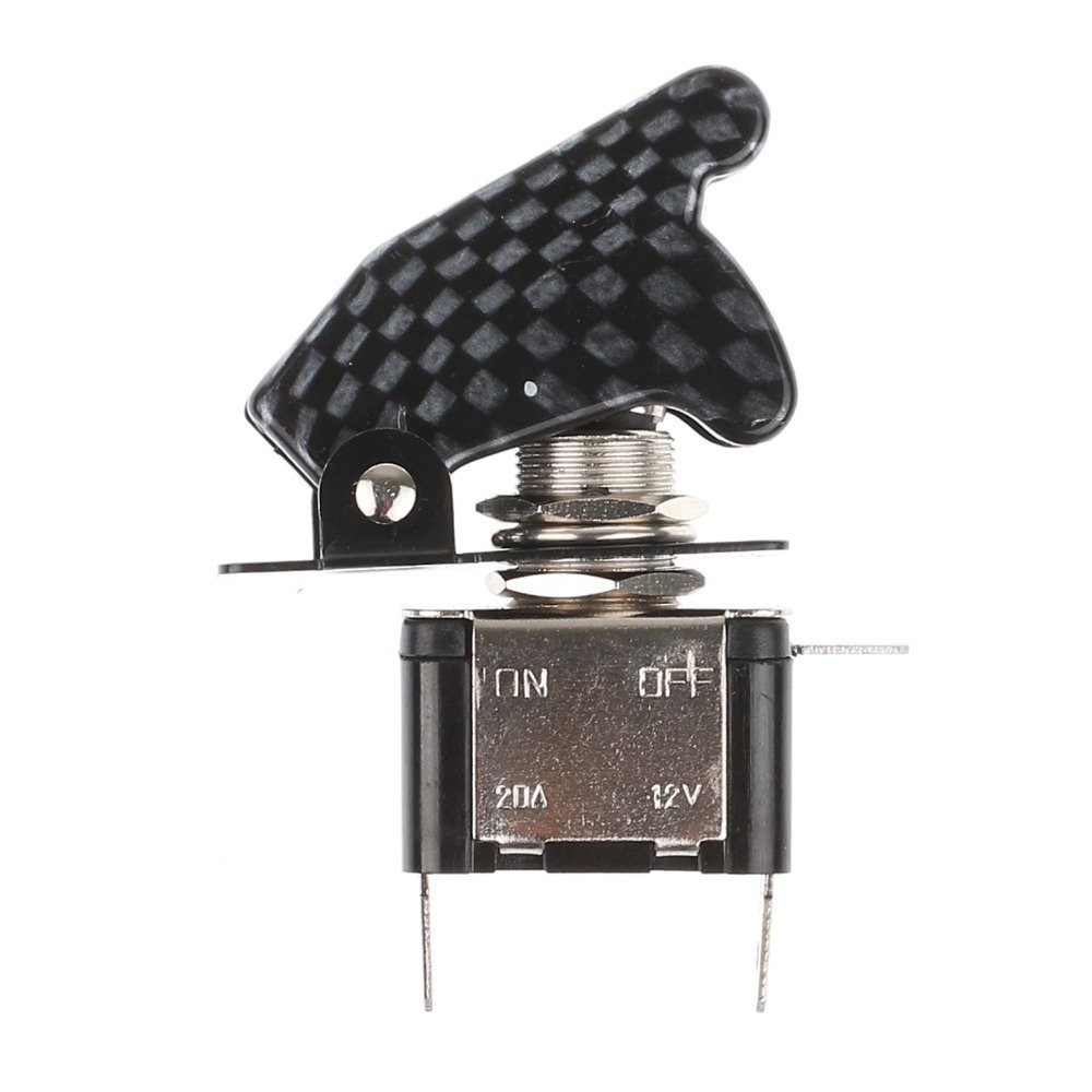 Heavy Duty Toggle Switch 20A 3 Pin on OFF 12V Toggle Switch with Light LED Red & Cover for Automotive Cars Trucks Boats