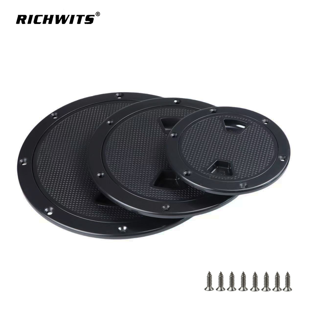 4" 6" 8" Hatch Deck Plate White Round Non Slip Inspection Hatch W/Detachable Cover