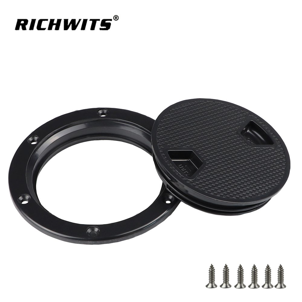4" 6" 8" Hatch Deck Plate White Round Non Slip Inspection Hatch W/Detachable Cover