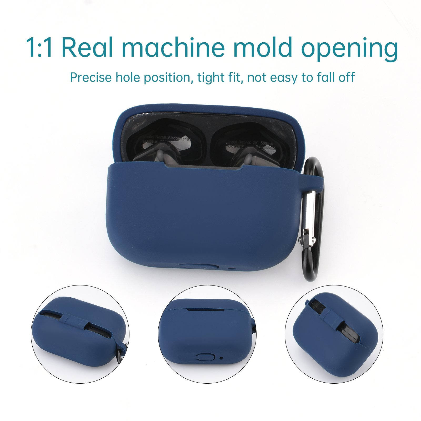 Suitable for Boat Airdopes 161 Case Silicone Protective Earphone Case Shockproof with Hook