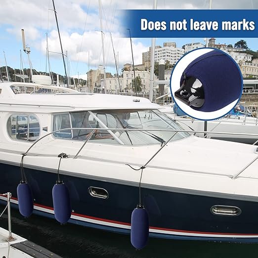 OEM Customized Navy Blue Polyester Boat Fenders Cover Marine Great Fender Bumper Thickened Wear-Resistant Bumper Cover