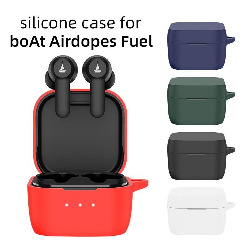 Colorful Simple Shockproof Soft Thin Silicone Protective Case for BoAT Airdopes Fuel