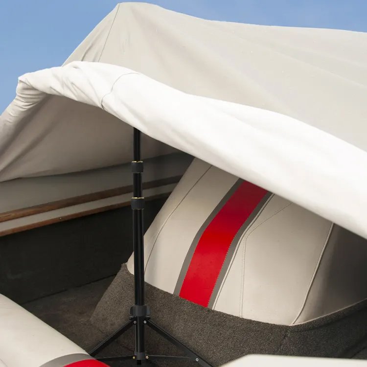 HOMFUL 2 Pcs Set Boat Accessories Boat Cover Support Poles and Waterproof Boat Cover