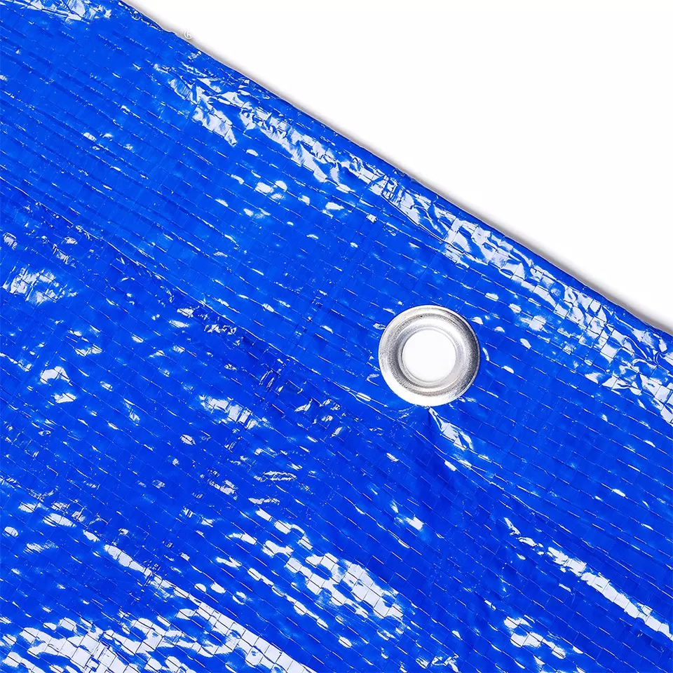 YRH Pe Tarpaulin Waterproof Canvas 10 Mil Tarp Cover With Cables 4 Ropes Rip and Tear Proof for Dump Truck, Firewood, Boat