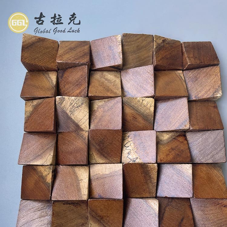 Nature Wood Wall Tile 3d Art Wood Mosaic Tiles Wall Covering Panels