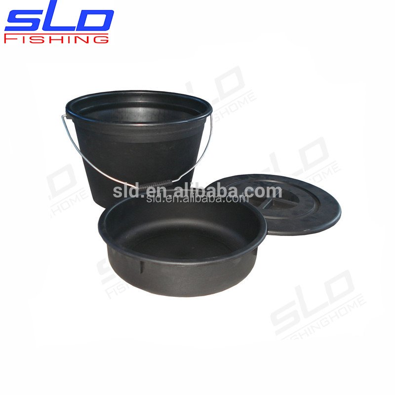 Fishing Accessories Plastic Bucket 25L with Lid and One Basin for Bait for Fishing Storage