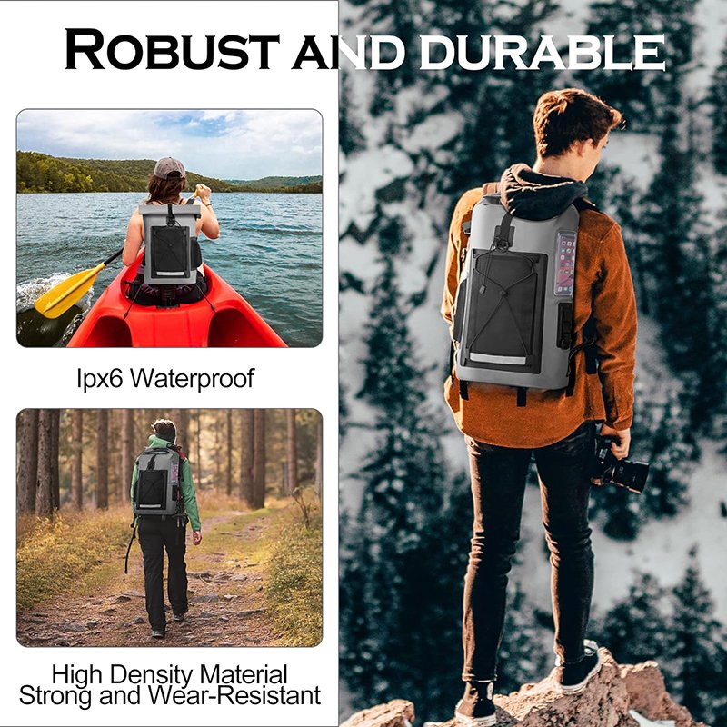 OEM 30L Waterproof Laptop Backpack for Hiking Hunting Fishing Waterproof Folding Custom Multifunctional Backpack