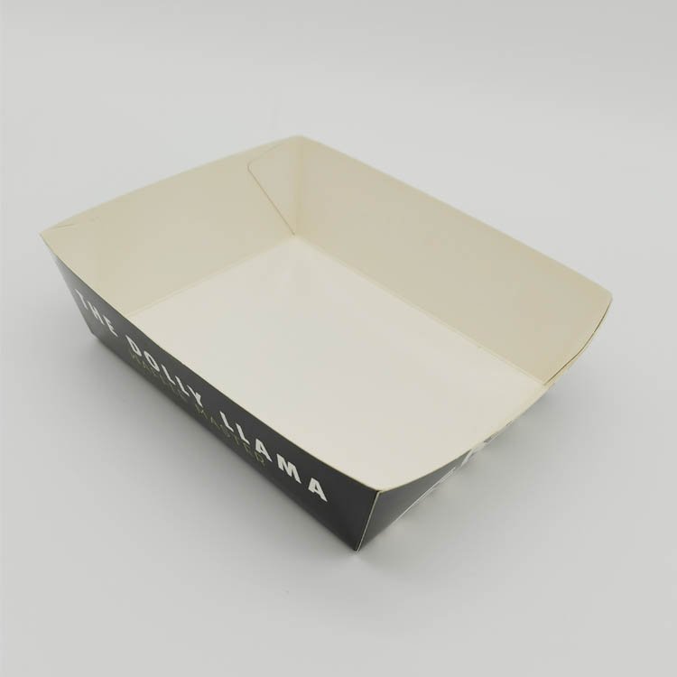 Disposable Kraft Containers Food Tray Boat Tray Cardboard Food Carriers Chips Snacks Takeaway Kraft Paper Tray