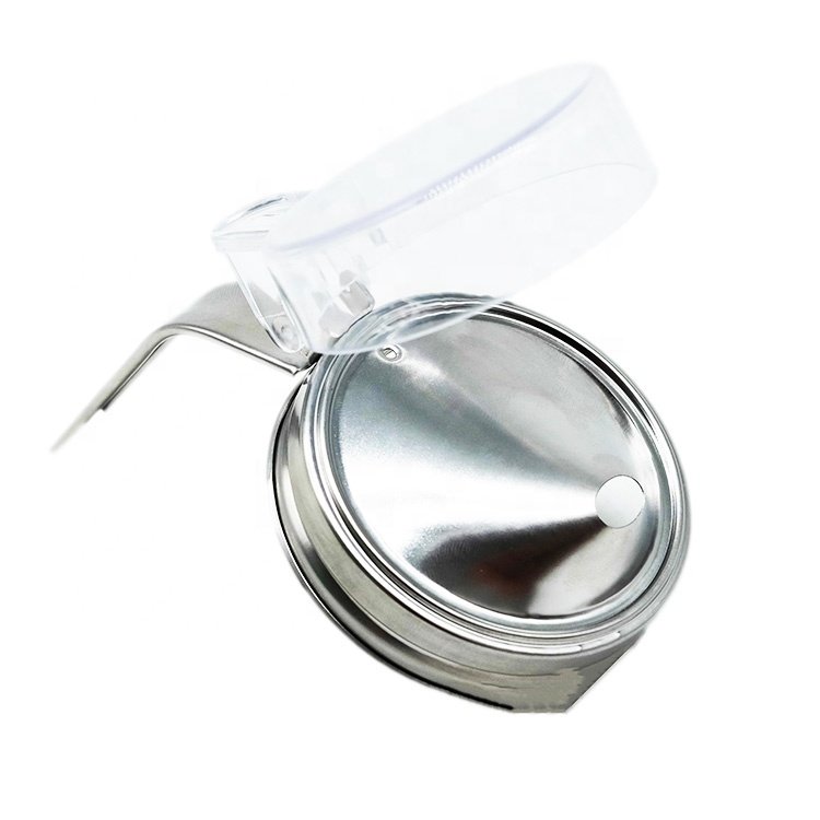 Stainless Steel Airtight Pouring Liquid Lid with Handle Acrylic Lid for Wide-mouth Mason Jar Juice Milk Coffee Storage