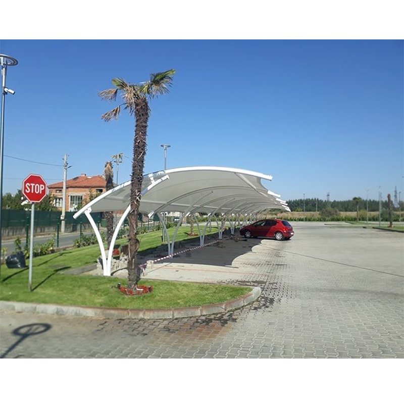 Customization PVC/PVDF Waterproof Self-cleaning Tensioning Structure Car Parking Shed Shade Canopy