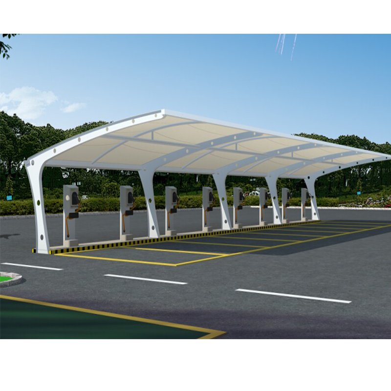 Customization PVC/PVDF Waterproof Self-cleaning Tensioning Structure Car Parking Shed Shade Canopy