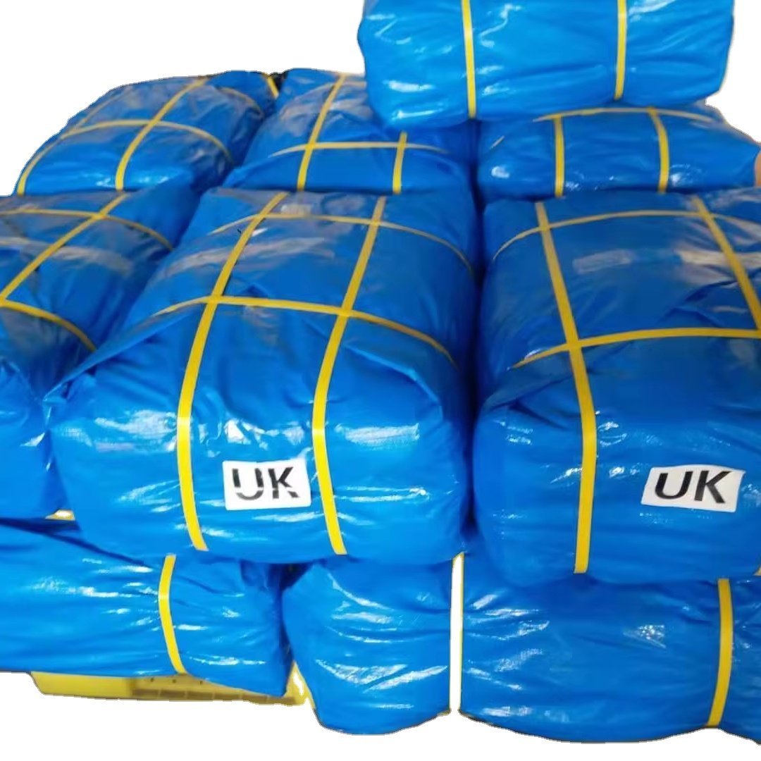 Million Poly Tarp 40x80 Pe Tarpaulin Poly Woven Waterproof Tarp Multi-purpose Double Blue Medium Duty Dry Top Poly Tarp