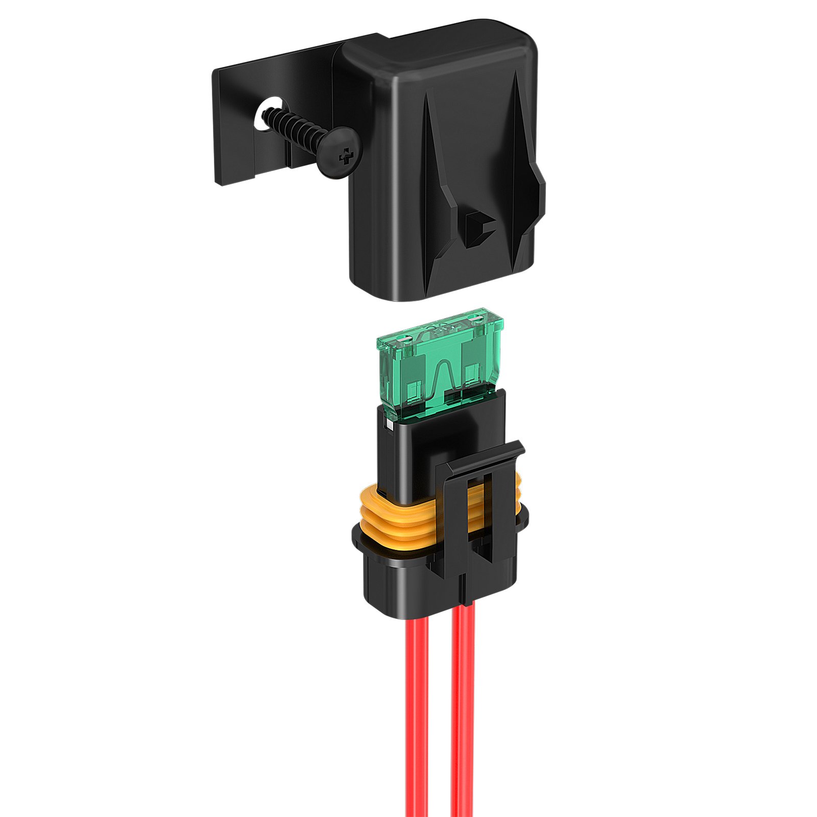 12/14/16AWG ATO/ATC 12V Waterproof Cover Mini Blade Fuses Inline Fuse Holder for Car Boat Truck Marine Automotive