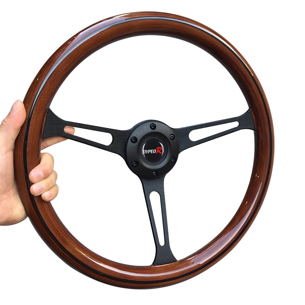 Boats 15 Inch Vintage Wooden Grain Universal Real Wood Classic Car Steering Wheels