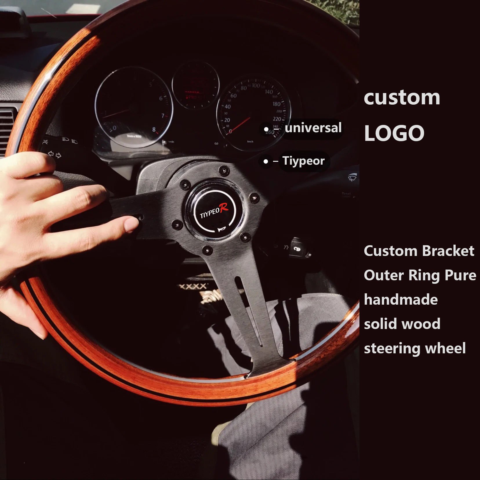 Boats 15 Inch Vintage Wooden Grain Universal Real Wood Classic Car Steering Wheels